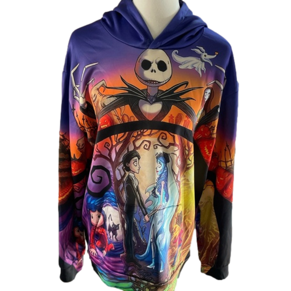 Nightmare Tops - Nightmare Before Christmas Unisex Hoodie Long Sleeve Top